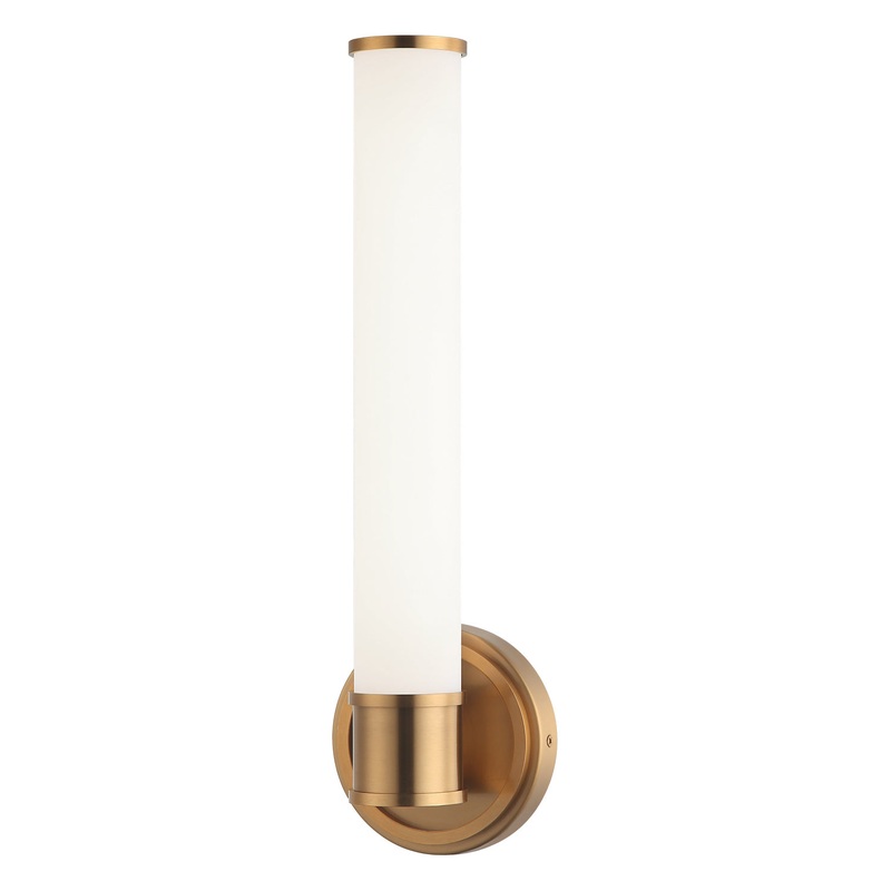 Steveston LED Wall Sconce in Aged Gold Brass