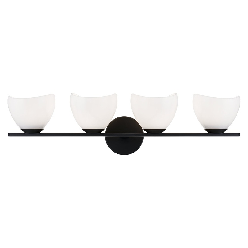 Uptowne Four Light Wall Sconce in Black