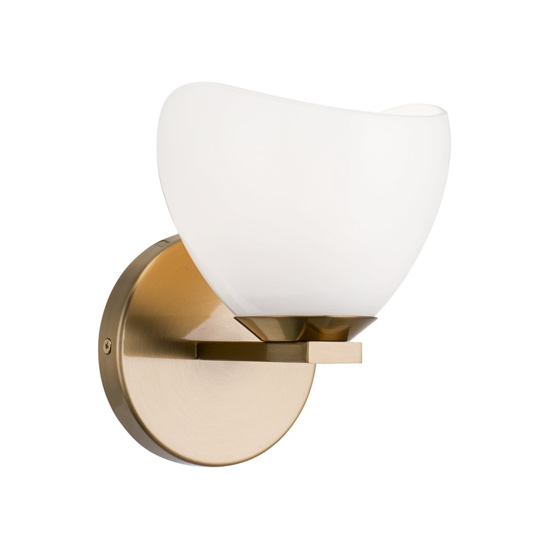 Uptowne One Light Wall Sconce in Aged Gold Brass