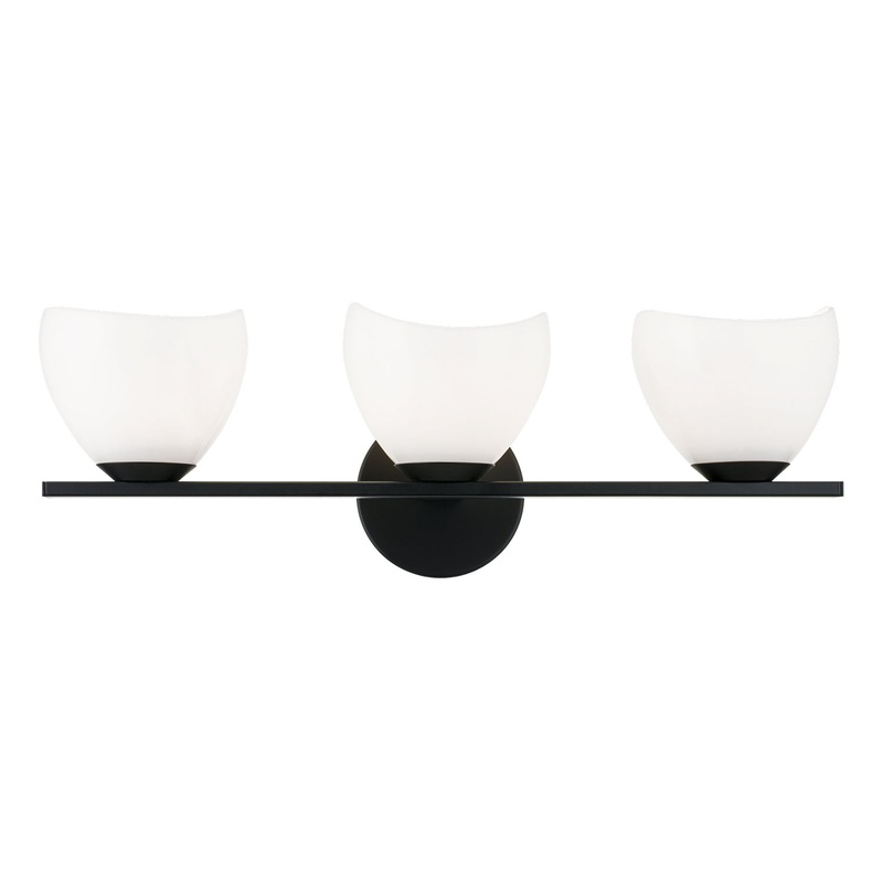 Uptowne Three Light Wall Sconce in Black