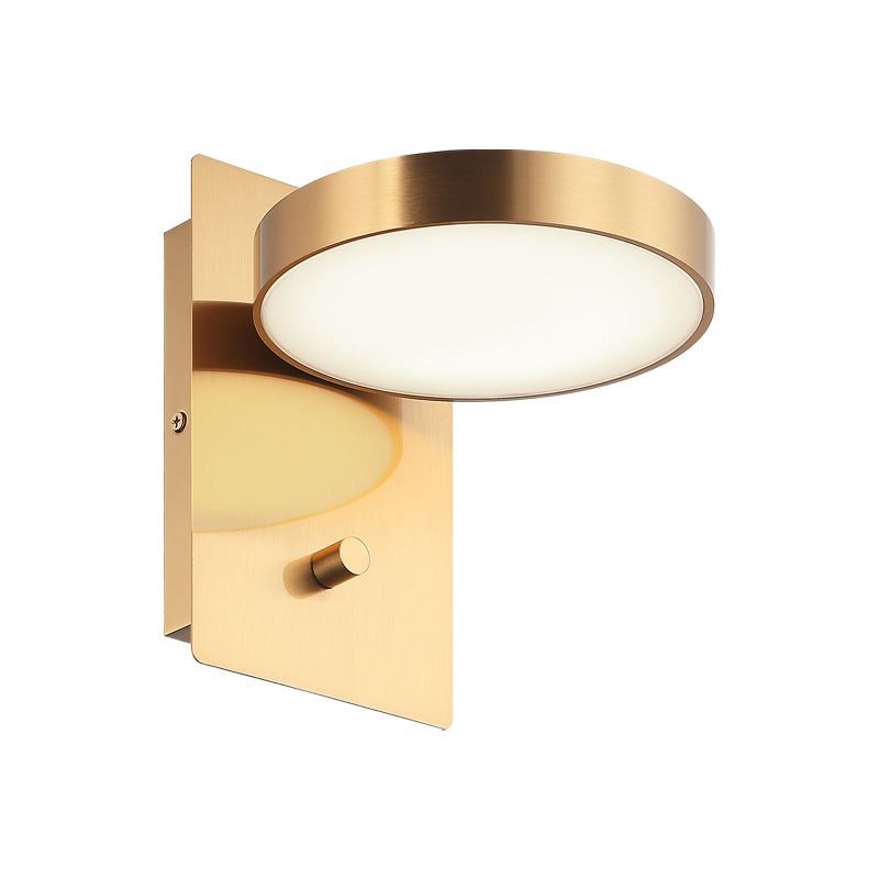 Azton LED Wall Sconce in Aged Gold Brass