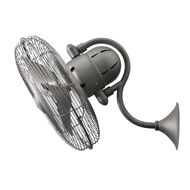 Laura 16``Wall Fan in Brushed Nickel