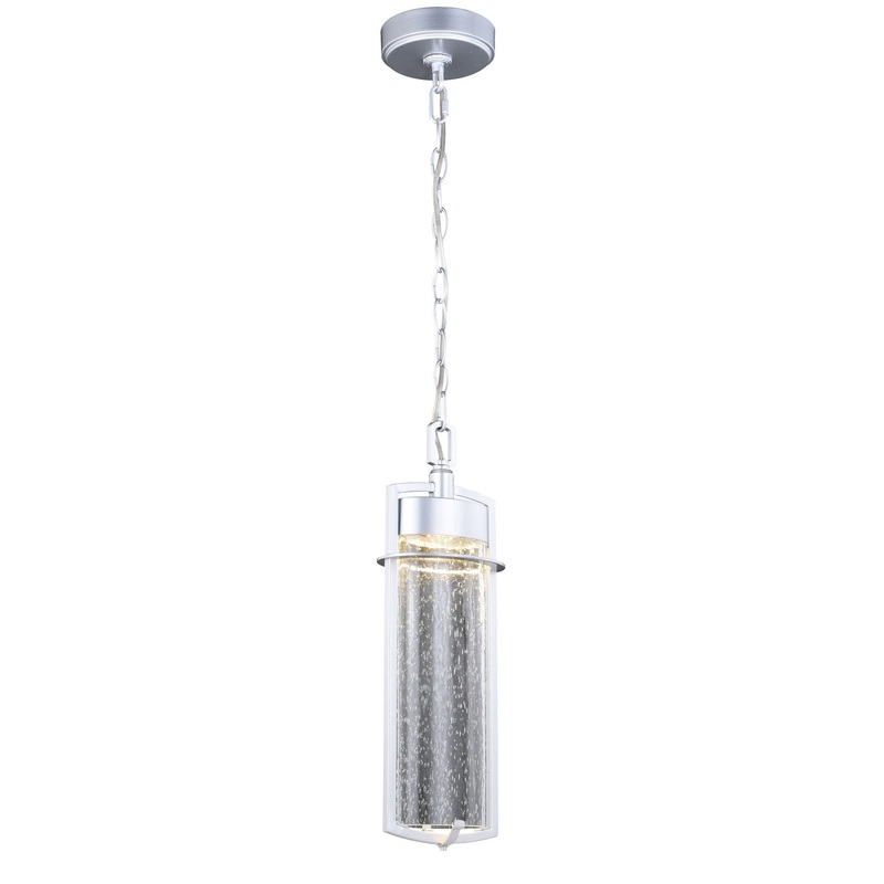 Logan LED Outdoor Pendant in Painted Satin Nickel