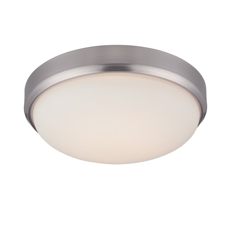Lucas LED Flushmount in Satin Platinum