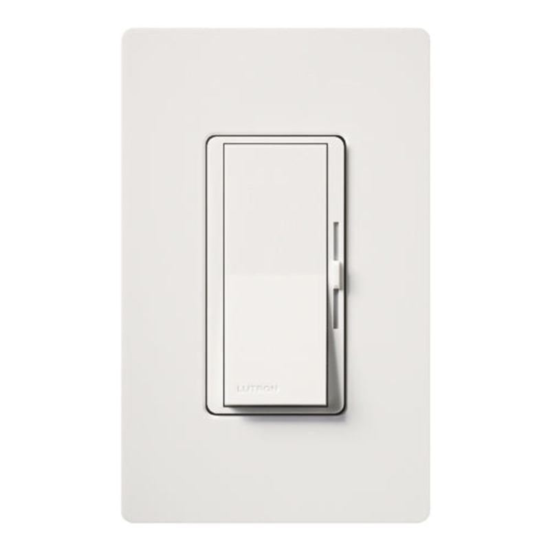 Lutron Diva Magnetic Low-Voltage Dimmer - Single-Pole - 450W Max - Snow White