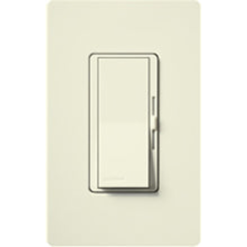 Lutron Diva Satin 600W Incandescent / Halogen Single Pole Dimmer in Biscuit