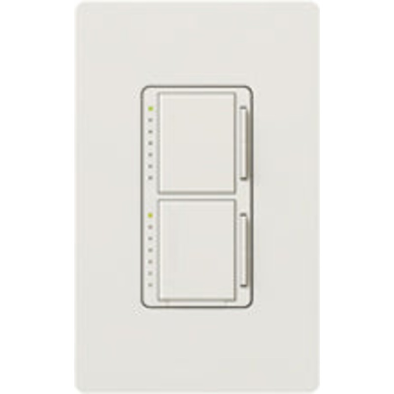 Maestro 2 x 300W Incandescent / Halogen Single Location Dual Dimmer in White