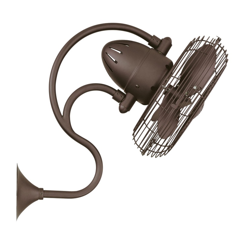 Melody 13``Wall Fan in Textured Bronze