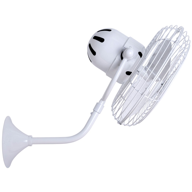 Michelle Parede 19``Wall Fan in Gloss White