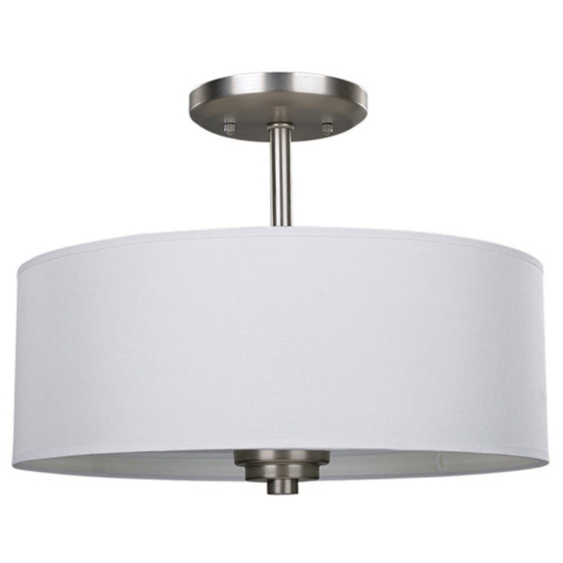 Pier Three Light Semi-Flush Mount in Gold