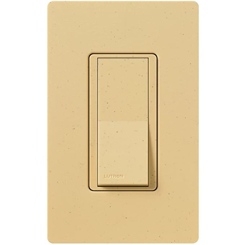 SATIN COLORS, GENERAL PURPOSE SWITCH WITH LOCATOR LIGHT, SINGLE POLE, 120V 15A, GOLD STONE