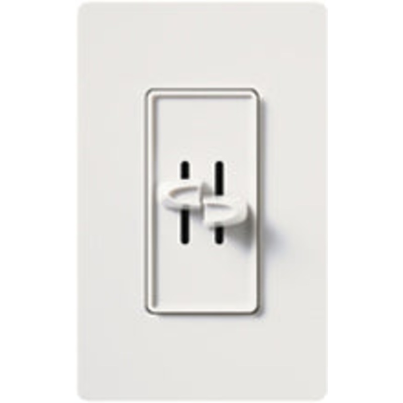 Skylark 2 x 300W Incandescent / Halogen Single Pole Dual Dimmer in White