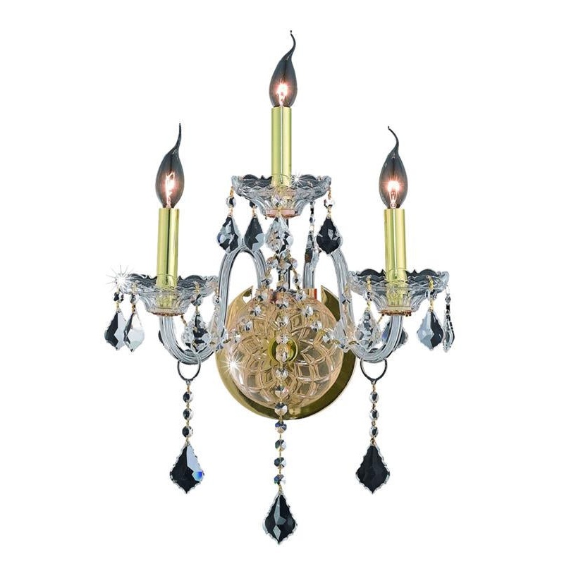 Three Light Wall Sconce in Gold by Elegant Lighting from the Verona collection.