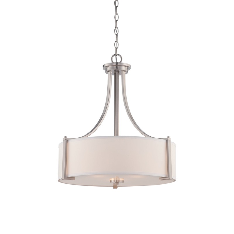 Axel Three Light Pendant in Satin Platinum