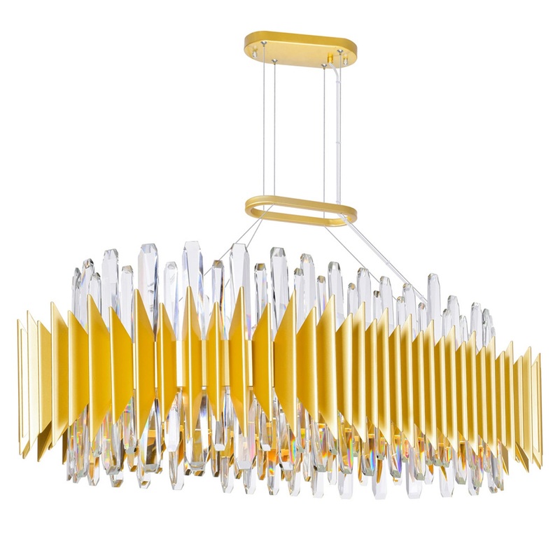 Cityscape 20 Light Chandelier in Satin Gold