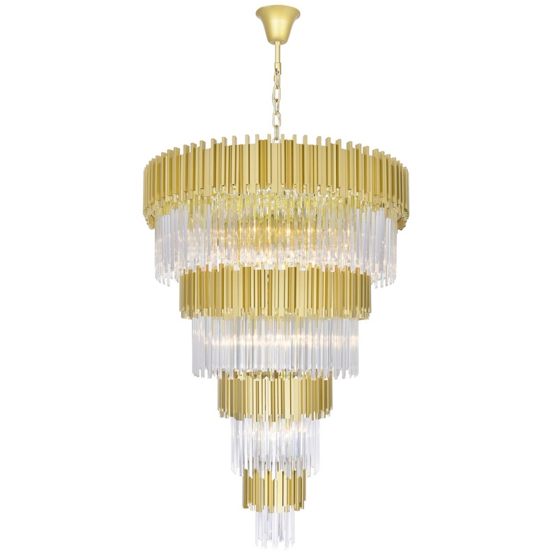 Deco 34 Light Chandelier in Medallion Gold