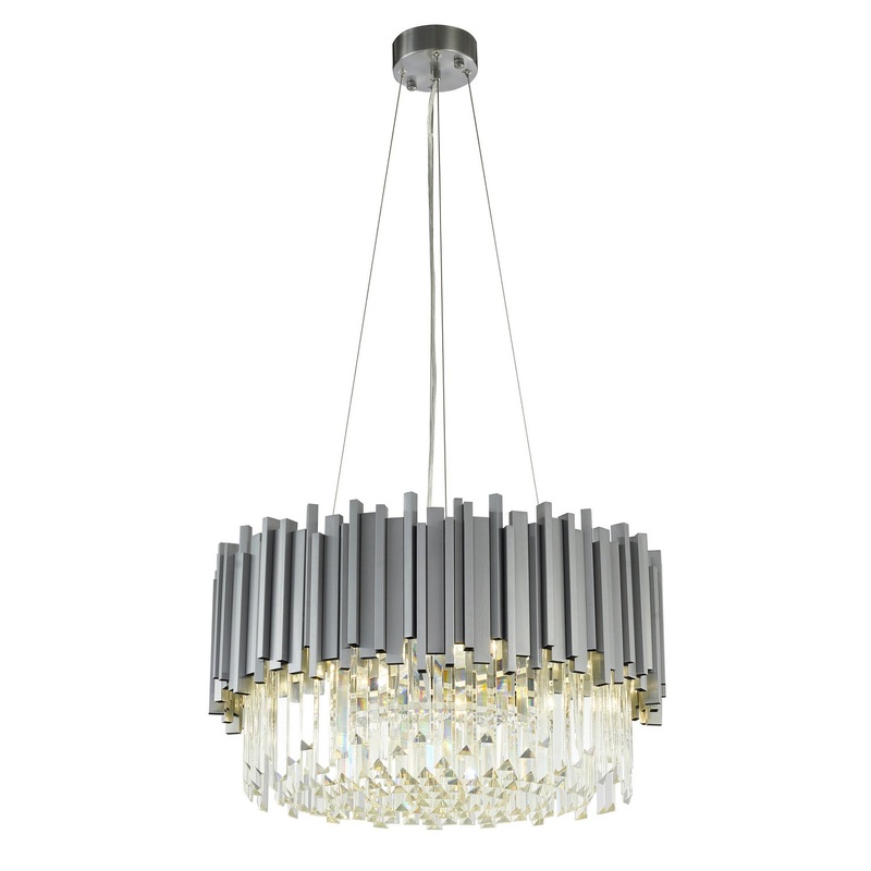 Eight Light Chandelier in Chrome