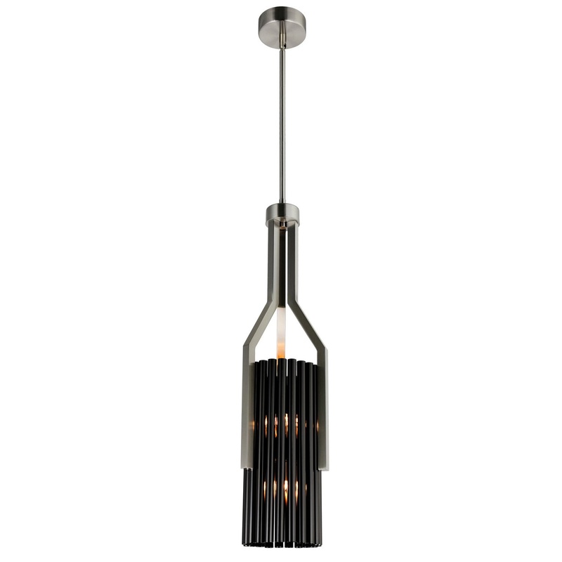 Fermont LED Mini Pendant in Stain Nickel and Pearl Black