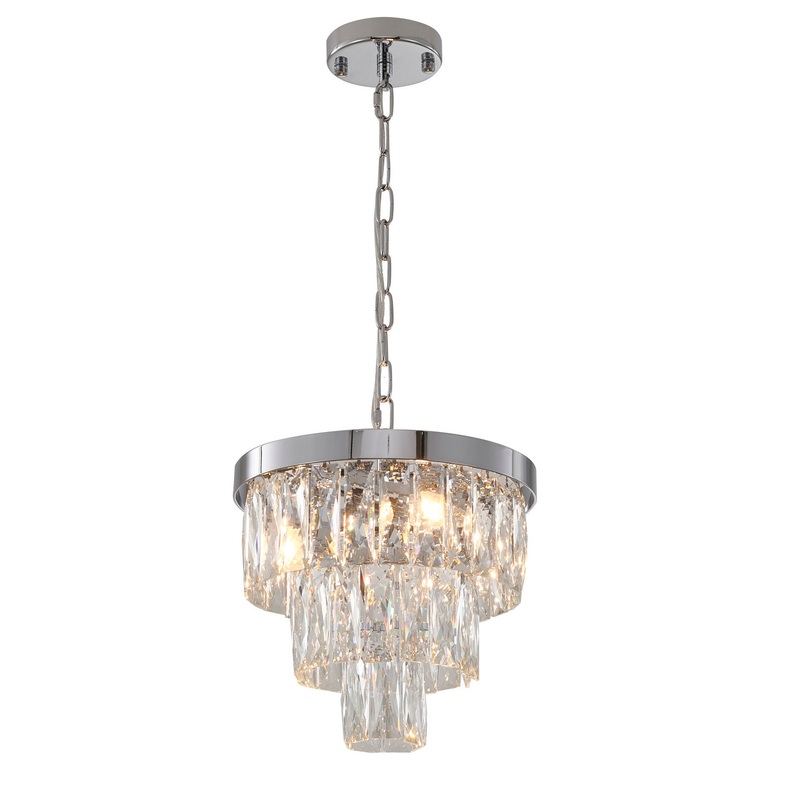 Four Light Chandelier in Chrome