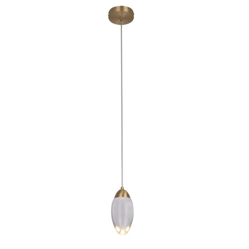 LED Pendant in Brass
