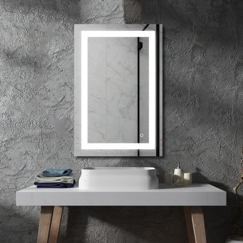 LED Wall Mirror in Chrome