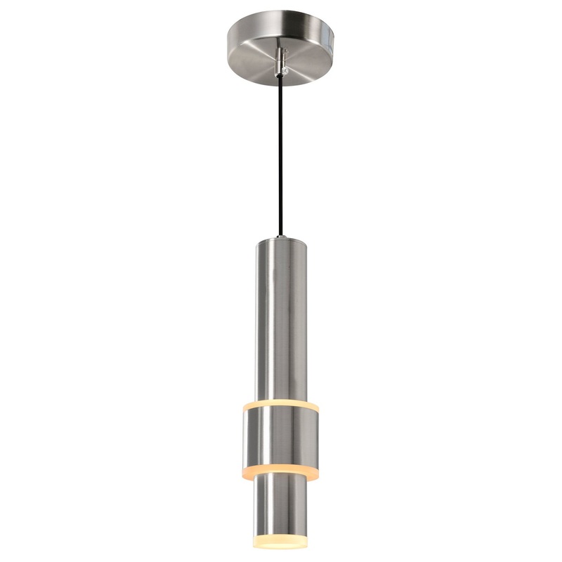 Lena LED Mini Pendant in Satin Nickel