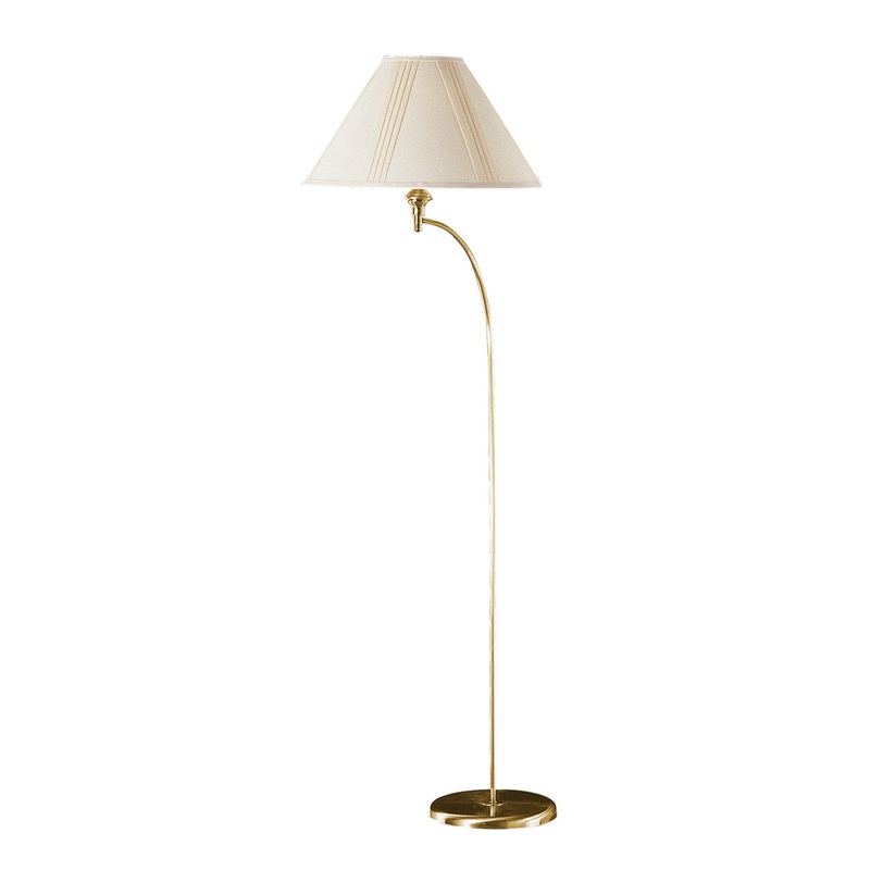Mini One Light Floor Lamp in Antique Brass