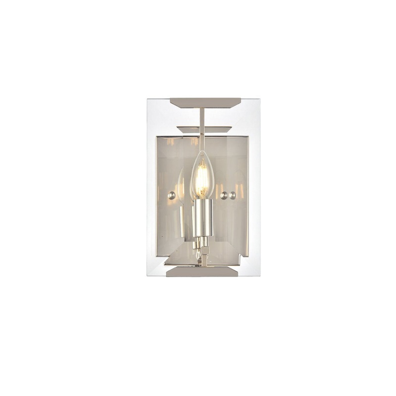 Monaco One Light Wall Sconce in Polished Nickel