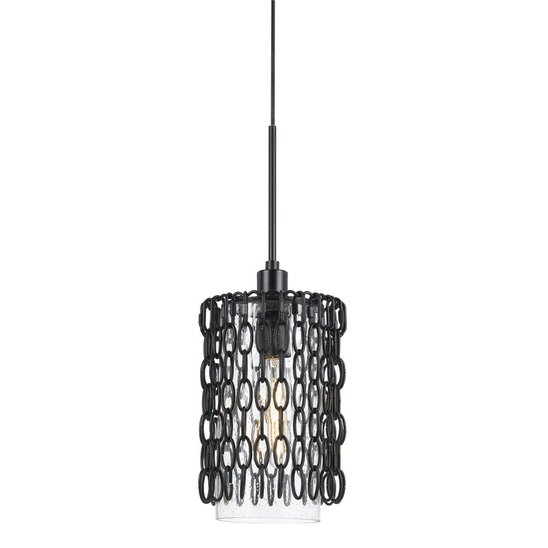 One Light Chandelier in Iron