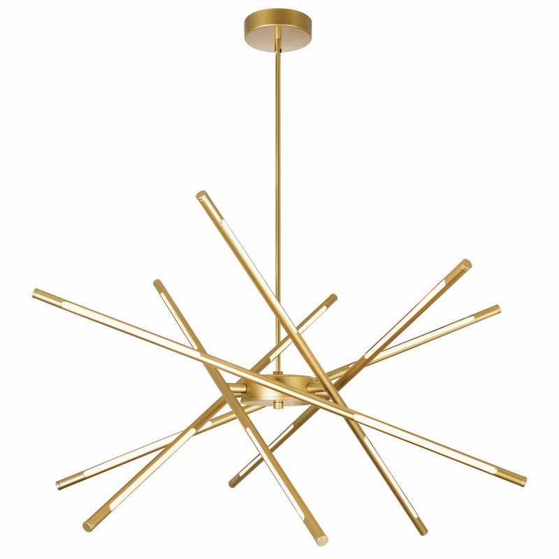 Oskil LED Chandelier in Satin Gold