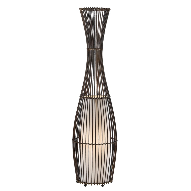 Rattan Floor Lamp in Rattan