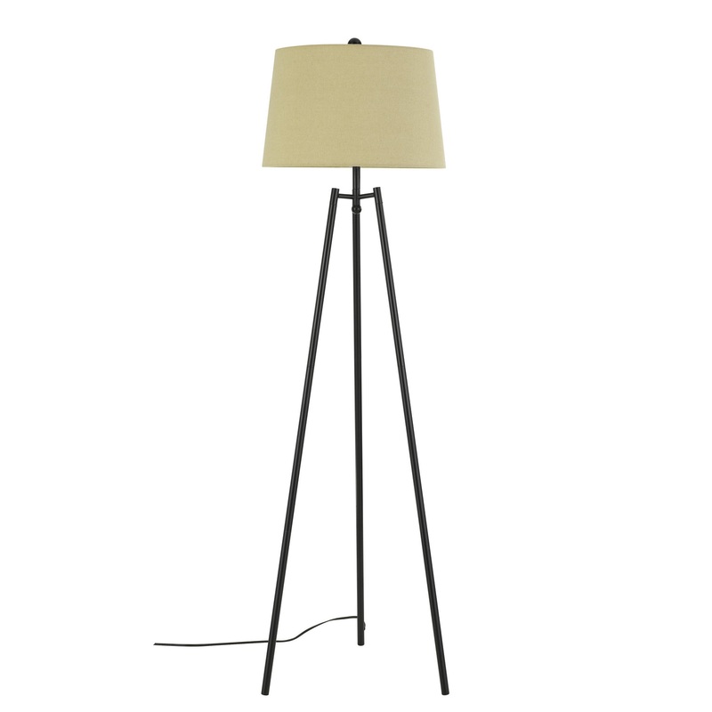 Reggio One Light Floor Lamp in Dark Bronze