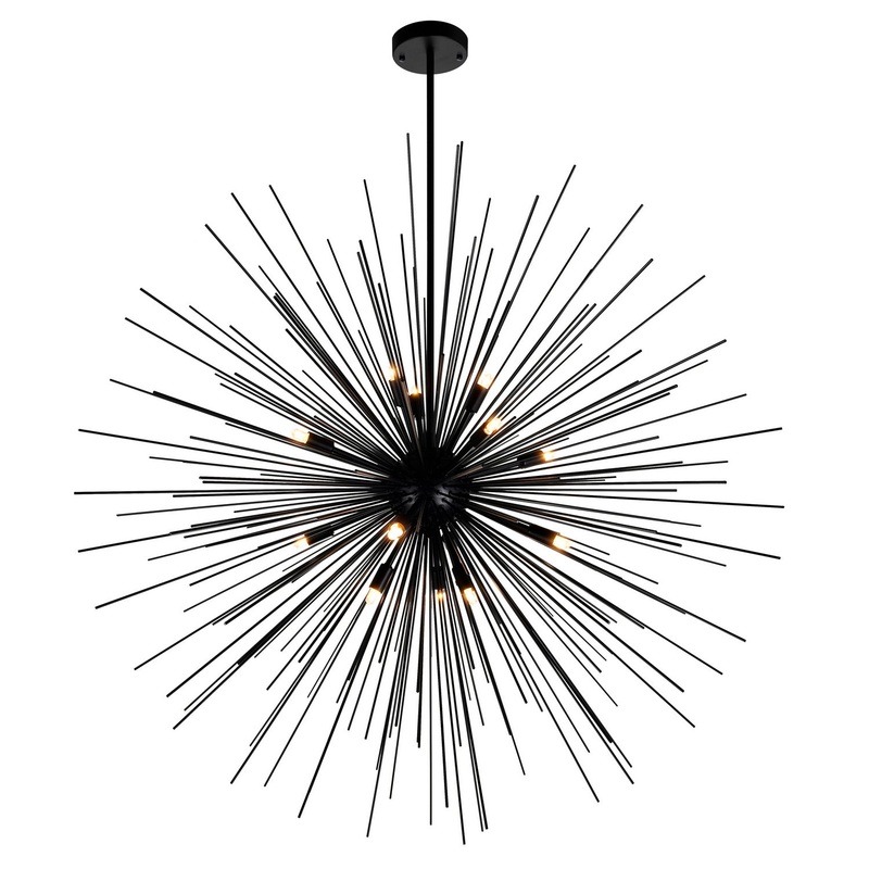 Savannah 14 Light Chandelier in Black