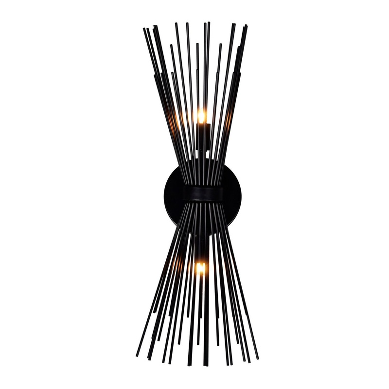 Savannah Two Light Wall Sconce in Black