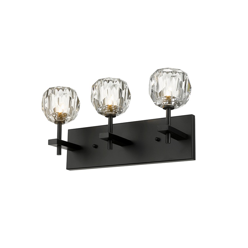 Three Light Vanity in Black