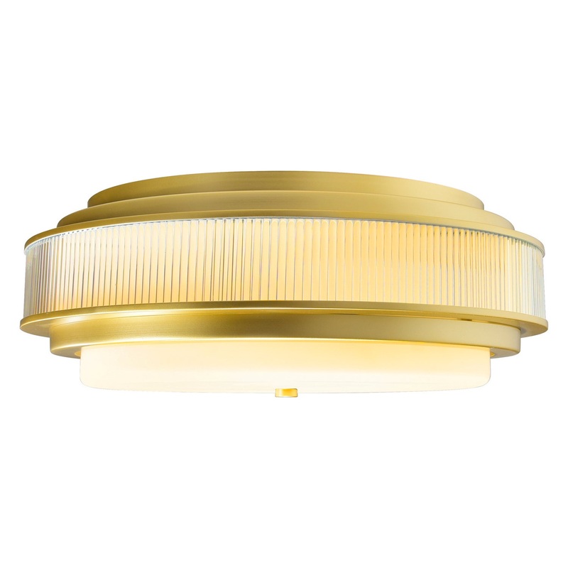 Valdivia Five Light Flush Mount in Satin Gold
