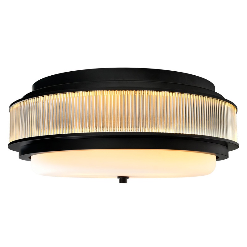 Valdivia Four Light Flush Mount in Black