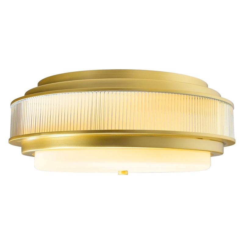 Valdivia Four Light Flush Mount in Satin Gold