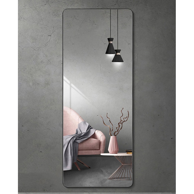 Wall Mirror in Matte Black