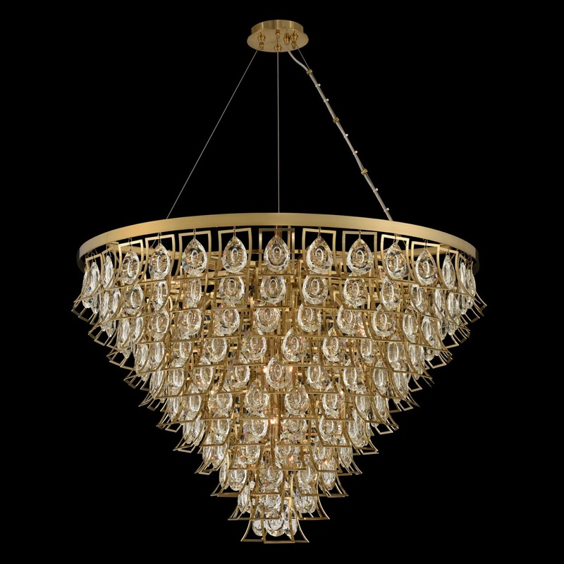 Carmella 18 Light Pendant in Brushed Brass