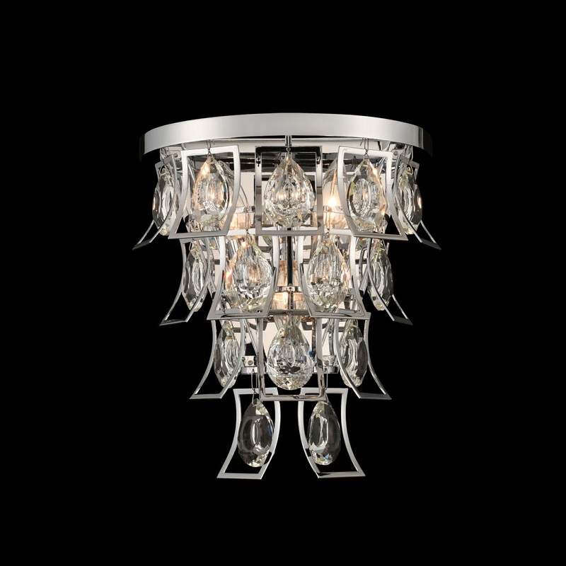 Carmella Three Light Wall Sconce in Chrome