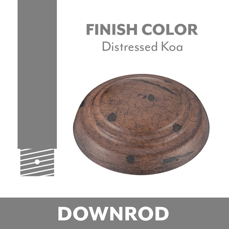 Ceiling Fan Downrod in Distressed Koa