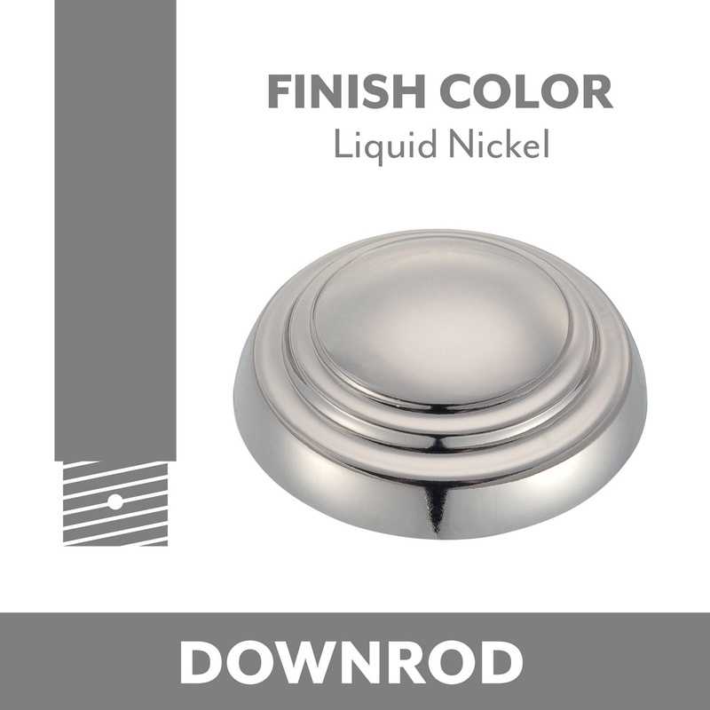 Ceiling Fan Downrod in Liquid Nickel