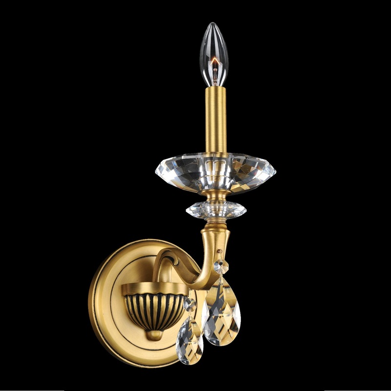 Jolivet One Light Wall Bracket in Historic Brass