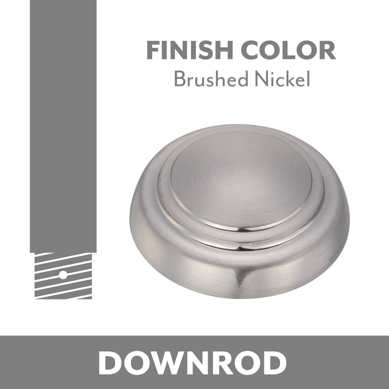 Minka Aire Ceiling Fan Downrod With Wire And Connector in Brushed Nickel