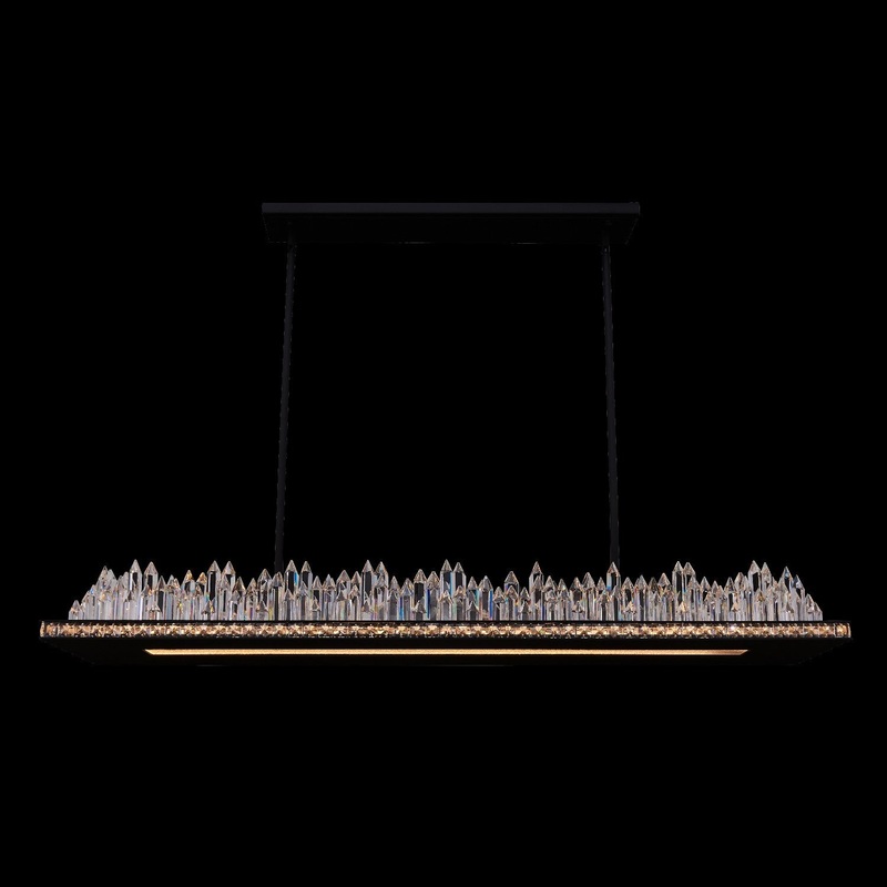 Orizzonte LED Island Pendant in Matte Black