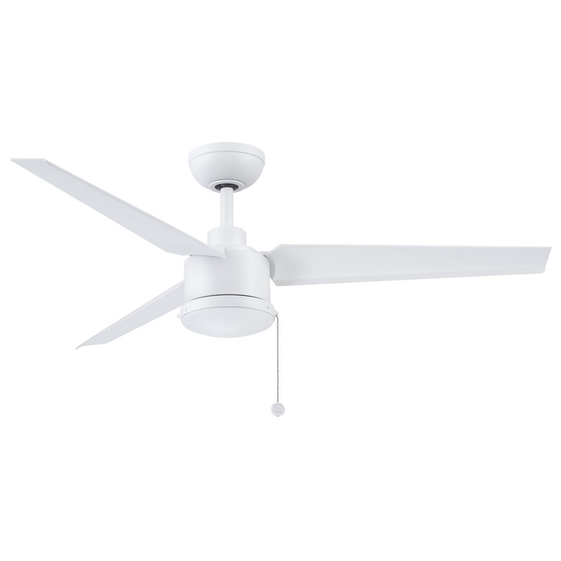 PC/DC 52"Ceiling Fan in Matte White