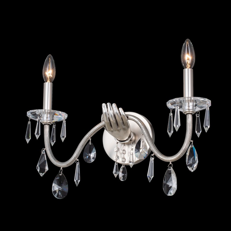 Venere Two Light Wall Sconce in Pewter