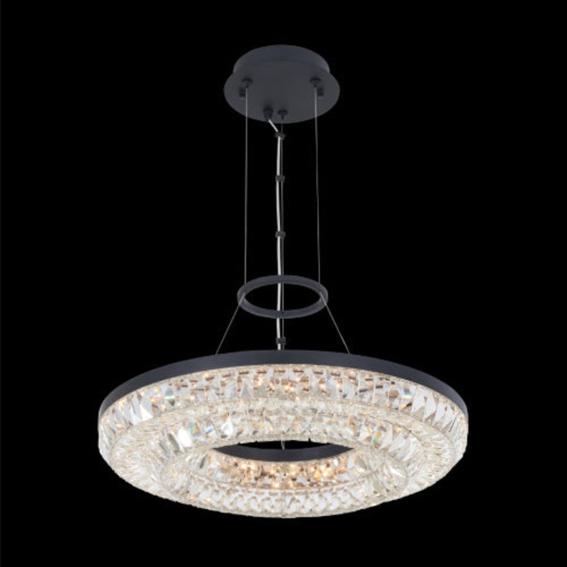 Zaga LED Pendant in Matte Black