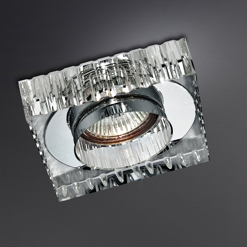 3In,Ribbed Sq,Crystal in Clear Crystal